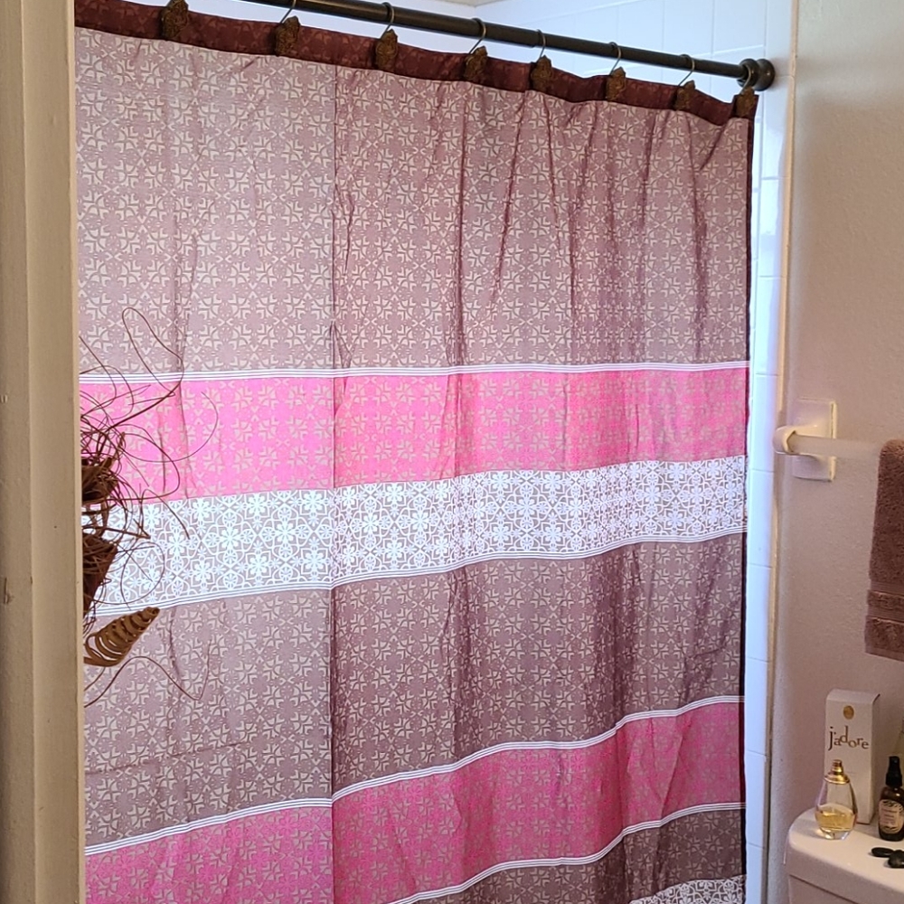 BO HO MULTI FABRIC SHOWER CURTAIN